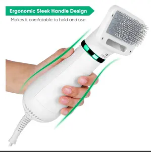 Thiết Kế Mới Pet Grooming Brush Dog Máy Sấy Tóc Điều Chỉnh Nhiệt Độ 2 Trong 1 Pet Brush Máy Sấy