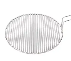 Stainless Steel Charcoal Crescent Grill Net Weld Wire Bbq Mesh Korean Non-stick Pan