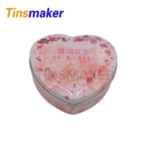 Impresión personalizada decorativo <span class=keywords><strong>en</strong></span> forma de corazón de plata del caramelo del <span class=keywords><strong>estaño</strong></span> - Product Image 2