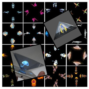 Iyi tasarım son tarzı 3D Hologram projektör ekran reklam kutusu Tablet vitrin için holografik Film piramit cep telefonu - Product Image 6