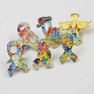 Épingle de revers de sensibilisation au <span class=keywords><strong>Cancer</strong></span> du sein en ruban rose avec Logo personnalisé - Product Image 5