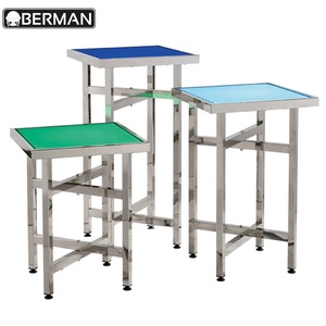 Arabo da pranzo tavolo specchio da sposa top in acciaio inox <span class=keywords><strong>buffet</strong></span> tavolo rettangolare di nidificazione - Product Image 5