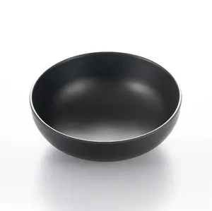 크리 에이 티브 멜라민 시뮬레이션 도자기 한국어 플라스틱 블랙 매트 일본 식기 그릇 수프 그릇
