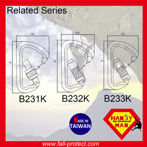 Safe D type Hook 28KN Aluminum Adventure Rock Climbing Carabiner for Outdoor Sports - Product Image 6