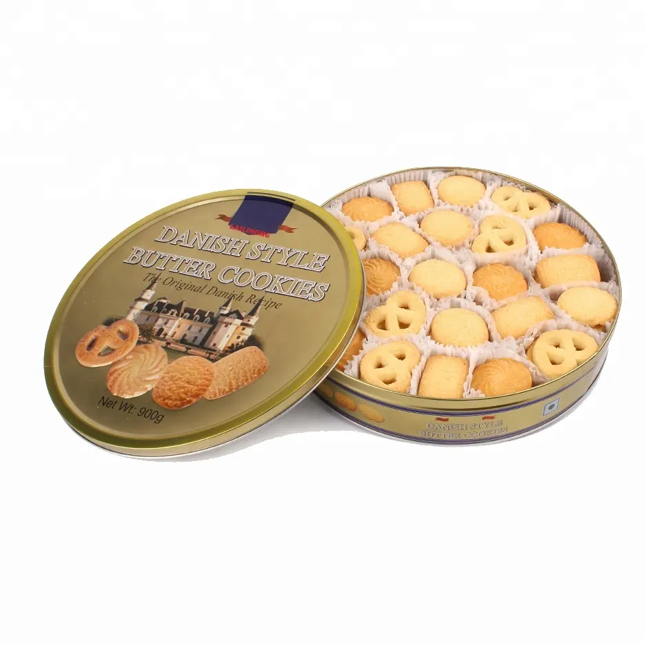 Top Kwaliteit 908G Deense Boter Cookies Halal Fortune Cookie Koekjes Fabriek