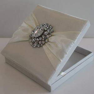 luxury rigid packaging wholesale silk invitation boxes