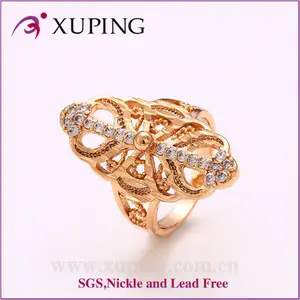Popular 18 K oro anillo, anillo dorado diseña para las muchachas
