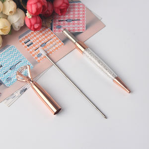 ¡Jingda marca regalo de boda, recuerdo de pluma de diamante Logotipo de diamantes de oro rosa de cristal - Product Image 6