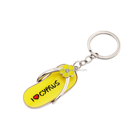 Porte-clés en métal en forme de tongs, souvenir du Chypre, vente en gros, fabrication sur mesure
