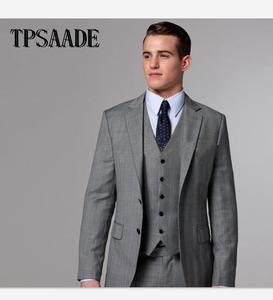 Formale di Affari 3 Pezzi Giacca + Pant + Vasta Dentellato Risvolto Sposo del Vestito degli uomini di WF070 - Product Image 1