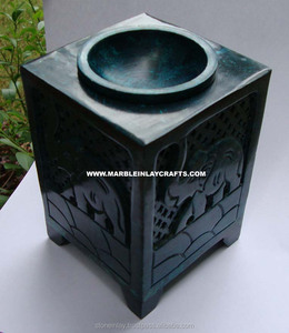 Black Soapstone Aroma <b>Oil</b> <b>Burner</b> - Product Image 1