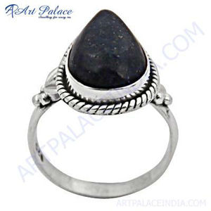 Accessoires Lapis lazuli Précieux Naturel Pierre précieuse en argent sterling 925 Vente en gros Bagues fines Fournisseurs de bijoux faits à la main - Product Image 1