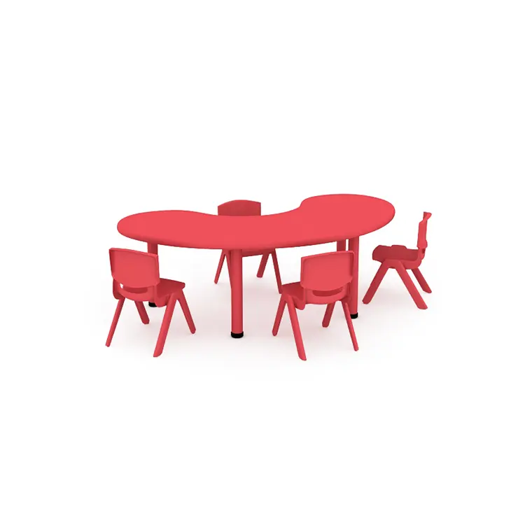 Table et chaise en plastique pour enfants, mobilier d'extérieur pour jardin d'enfants