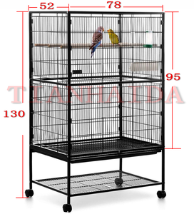 Extérieur Fer maison d'oiseau et grand Fer perroquet cage à oiseaux/Fil Métallique Noir Grande Cage À Oiseaux - Product Image 6