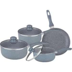 Nhôm Ép Dưới Xoắn Ốc Bếp Gas Sử Dụng Đa Chức Năng Granite Cookware Set Với Chậu Và Pan Kết Hợp