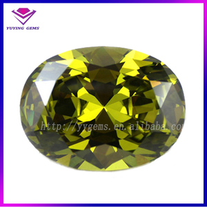 Oval En Forma de Corte Brillante Sintético Peridot Piedra Preciosa Floja 5*7mm AAA Cubic Zirconia - Product Image 1