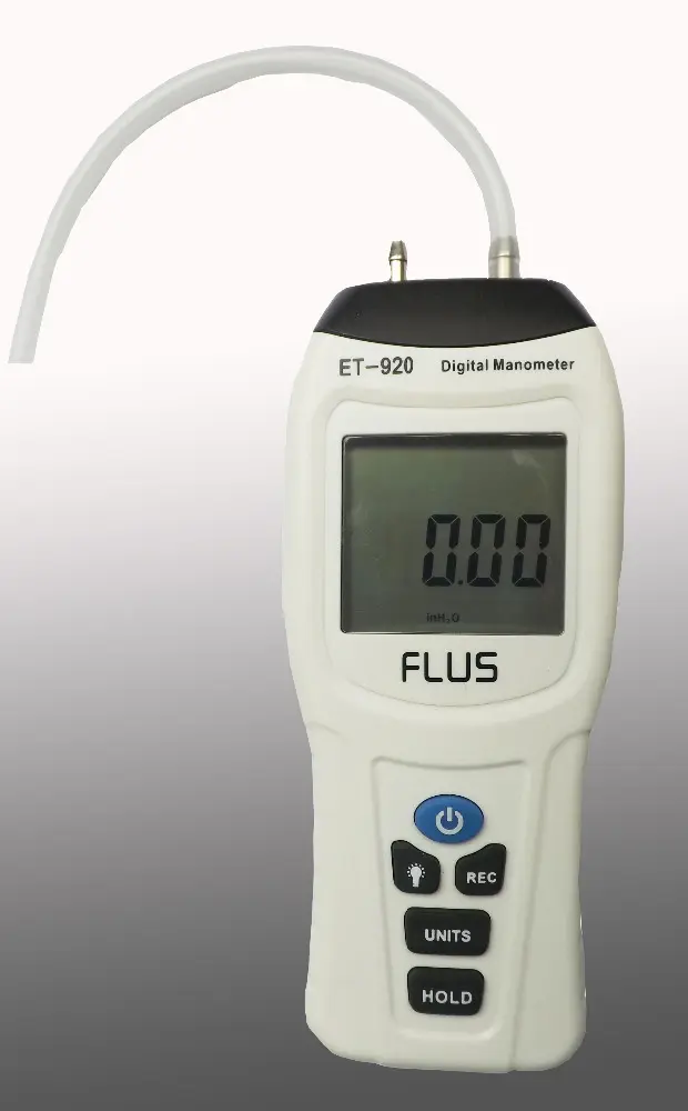 ET-920 tragbares Luft-Differenz-Manometer-Messgerät Digital Manometer