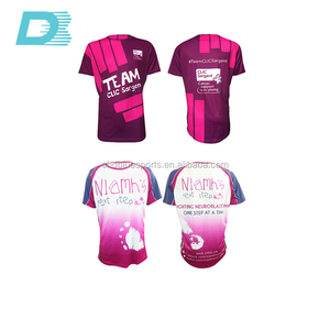 Entrega rápida diseño personalizado impresión sublimada 140 Gsm tela poliéster camiseta de los hombres - Product Image 5