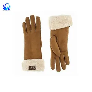 NEW design Factory price women's suede leather gloves with low price