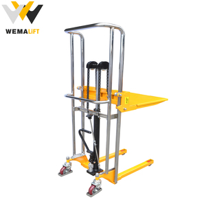 Carretilla elevadora hidráulica de fácil operación, 400KG, Mini apilador manual pequeño con batería de mantenimiento gratis - Product Image 4