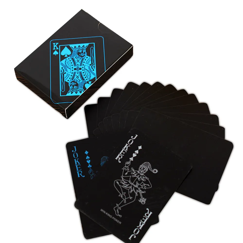 Cartes de jeu en plastique pvc personnalisées des deux côtés, pour publicité bon marché, 20 pièces