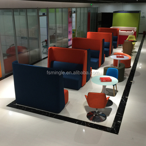 <span class=keywords><strong>2</strong></span> plazas de tela tipo respaldo alto Silla de cabina para la Conferencia Reunión y sala de café - Product Image 4
