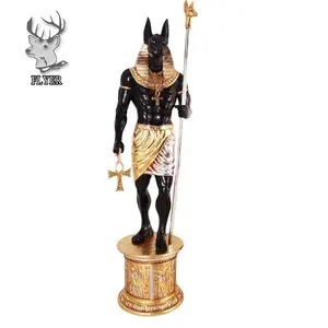 The Egyptian Canine God Grand Resin Statue Life Size Fiberglass Anubis Sculpture