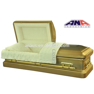 <span class=keywords><strong>ANA</strong></span> spazzolato rotonda angolo 18ga acciaio inox funerale forniture di metallo bara scrigno - Product Image 3