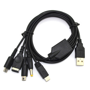 Envío gratis 5 en 1 Cable de carga USB Cable de transferencia de datos para DS Lite/New 3DS XL LL 2DS DSi <span class=keywords><strong>Wii</strong></span> U GBA SP/PSP 1000 2000 3000 - Product Image 5