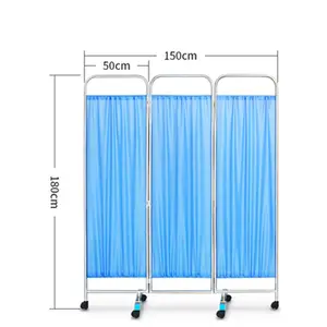 MK-N01 Médicale Pas Cher Patients 3 Fold Écran Ward Lit D'hôpital Côté Écrans En Acier Inoxydable