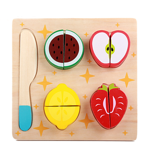 Eğitici oyuncak eğitim çocuklar set simülasyon gıda oyuncak ahşap kesme meyve bulmaca oyna pretend - Product Image 4