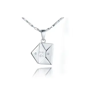 Fashionable custom design jewelry email symbol charm necklace,pendant stainless steel necklace for women