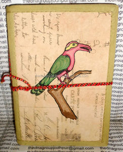 Fait à la main B5 taille en cuir Journal oiseau-impression Premium affaires usage personnel cadeau cahier couverture rigide fil fermeture reliure thermique - Product Image 1