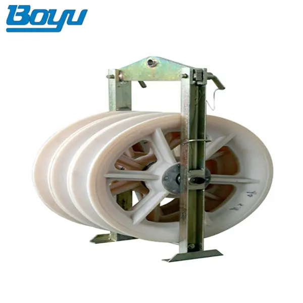 Galvanized steel frame three nylon wheels pulley