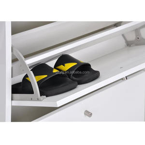 Moderno 3-nivel blanco estante del zapato del armario del cajón del Gabinete de diseño de entrada de madera organizador de zapatos <span class=keywords><strong>1008</strong></span> - Product Image 5