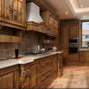 Mobili da <span class=keywords><strong>Cucina</strong></span> in Compensato dal Design Semplice, Armadietti Marroni con Look Senza Maniglie - Product Image 2