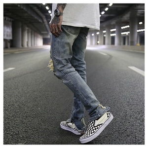 OEM Nouveau style <span class=keywords><strong>Jeans</strong></span> déchirés style pantalon, stock en dropshipping, style coréen pour hommes - Product Image 5