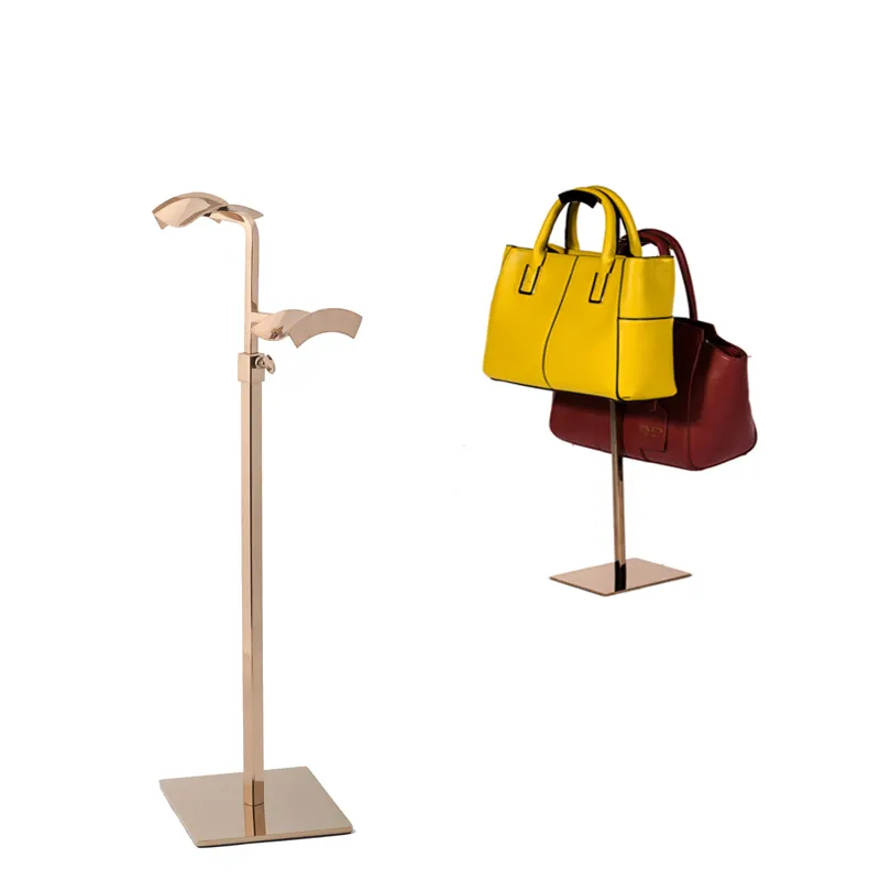 UK Warehouse Double Sides Bag Display Rack Custom Stainless Steel Shoulder Bag Stand bag Hanger Stand