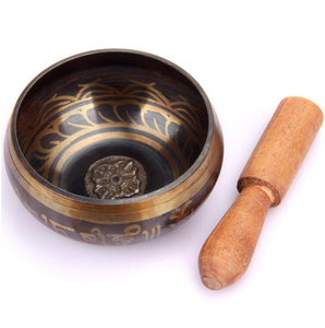 Bol chantant tibétain artisanal de l'Himalaya du Népal, vente en gros, pour le yoga, la méditation, la relaxation, la guérison, le calme, 8 cm, 8,5 cm - Product Image 5