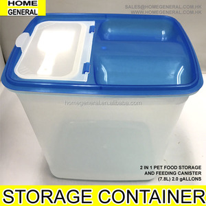 PLASTIC STORAGE CONTAINER WITH LID AND SCOOP