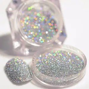 ดอกไม้กระดาษ DIY อุตสาหกรรม Glitter ผงคริสต์มาสโพลีเอสเตอร์จำนวนมาก Glitter สำหรับตัวทำละลายสี