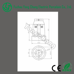 250V <span class=keywords><strong>E27</strong></span> không thấm nước sứ đèn ổ cắm loại Lampholder bán buôn - Product Image 2