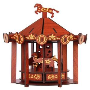 Giáo dục đồ chơi hoye thủ công handmade trẻ em trò chơi câu đố mini DIY nhà 3D câu đố bằng gỗ - Product Image 4