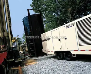 Ingersoll-rand Doosan diesel sekrup Portabel kompresor udara-185 CFM-1500 CFM aliran kapasitas di 7-25bar tekanan