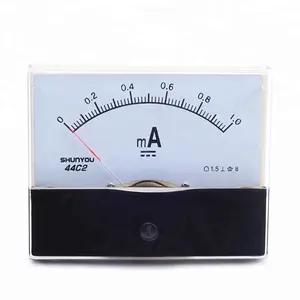 DC 0-1mA Ampermetre Analog Akım Test Metre DC Mekanik Header Ampermetre 44C2