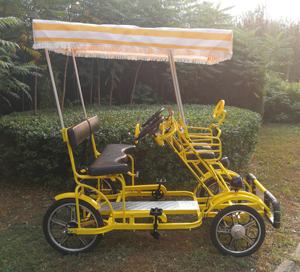 Fabrieksuitverkoop Sightseeing Vierwieler Kap-tandem Quadricycle Surreyfiets Fietsen met kinderzitje - Product Image 4