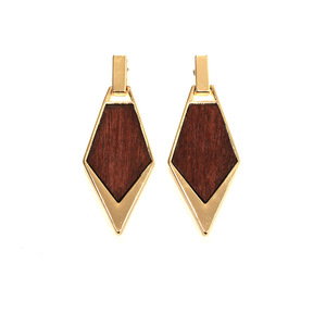 Nueva llegada del color del doble de madera cuelga los pendientes marrón y negro mixta <span class=keywords><strong>disco</strong></span> redondo de madera pendientes de <span class=keywords><strong>aro</strong></span> - Product Image 5