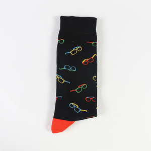 Nouvelles <span class=keywords><strong>chaussettes</strong></span> fantaisie pour hommes, motif lunettes amusantes, design tendance, qualité supérieure - Product Image 2