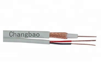 Cable de Alimentación Siamés ODM RG59 - 2C 18/20AWG + Cable Coaxial Híbrido CCTV RG59 de 75Ω, Cable Siamés de 75Ω |   Cable de Alimentación y Coaxial 2C 18/20AWG