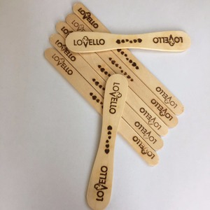 Bâtonnets <span class=keywords><strong>de</strong></span> crème glacée en bois écologique, 50 pièces, bord rond coloré, avec logo - Product Image 3